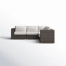Luxurious Wicker Patio Sectional With Weather Resistant Sunbrella Cushions