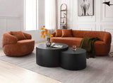 360° Swivel Mid Century Modern Curved Sofa - 1 Seat Orange