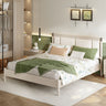 Solid Wood King Bed, Heavy Duty Support Without a Box Spring