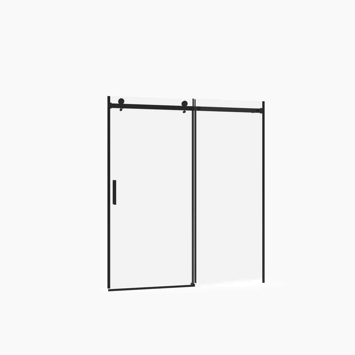 Frameless Sliding Shower Door - 5/16" Thick Tempered Glass