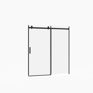 Frameless Sliding Shower Door - 5/16" Thick Tempered Glass