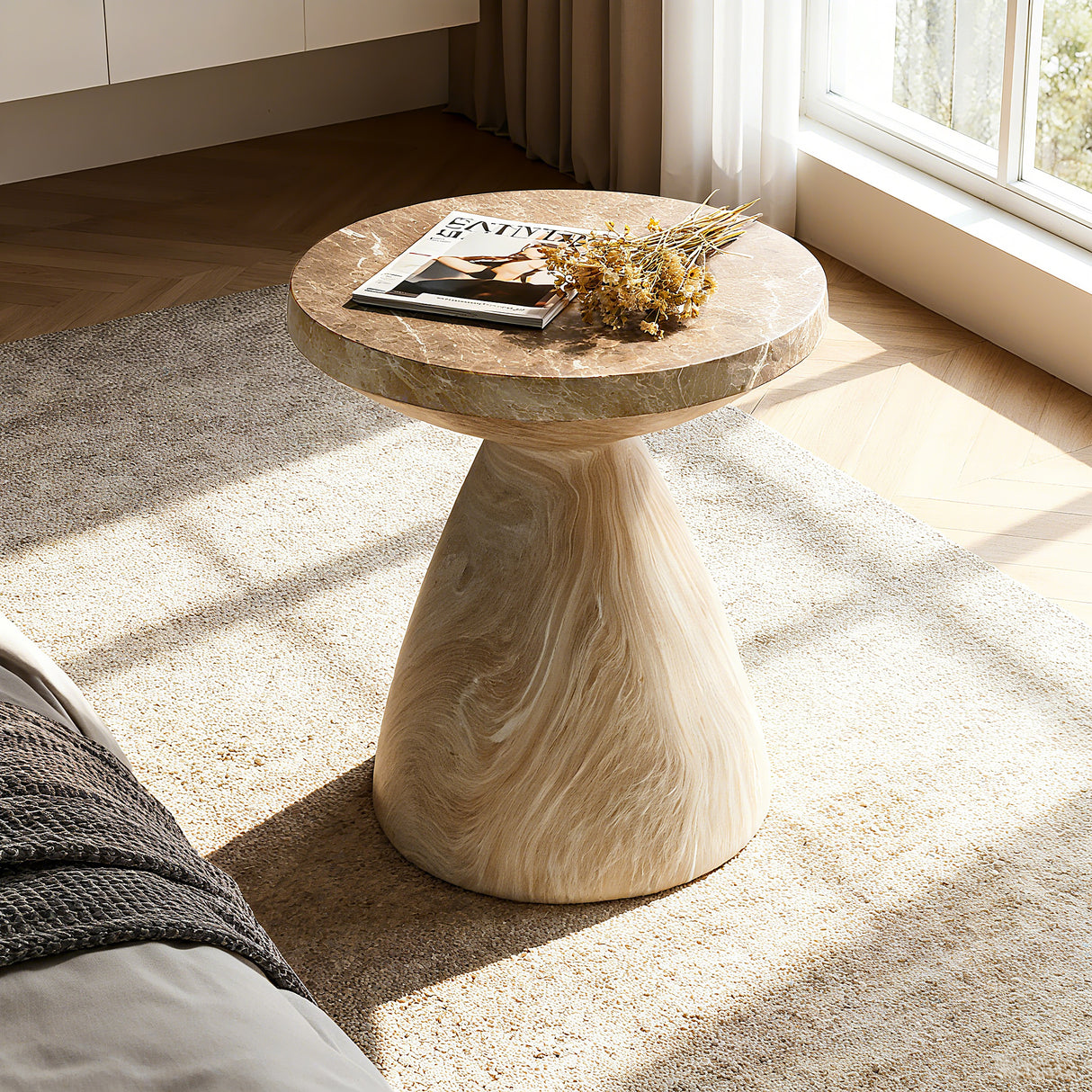 Cement Outdoor End Tables for Patio
