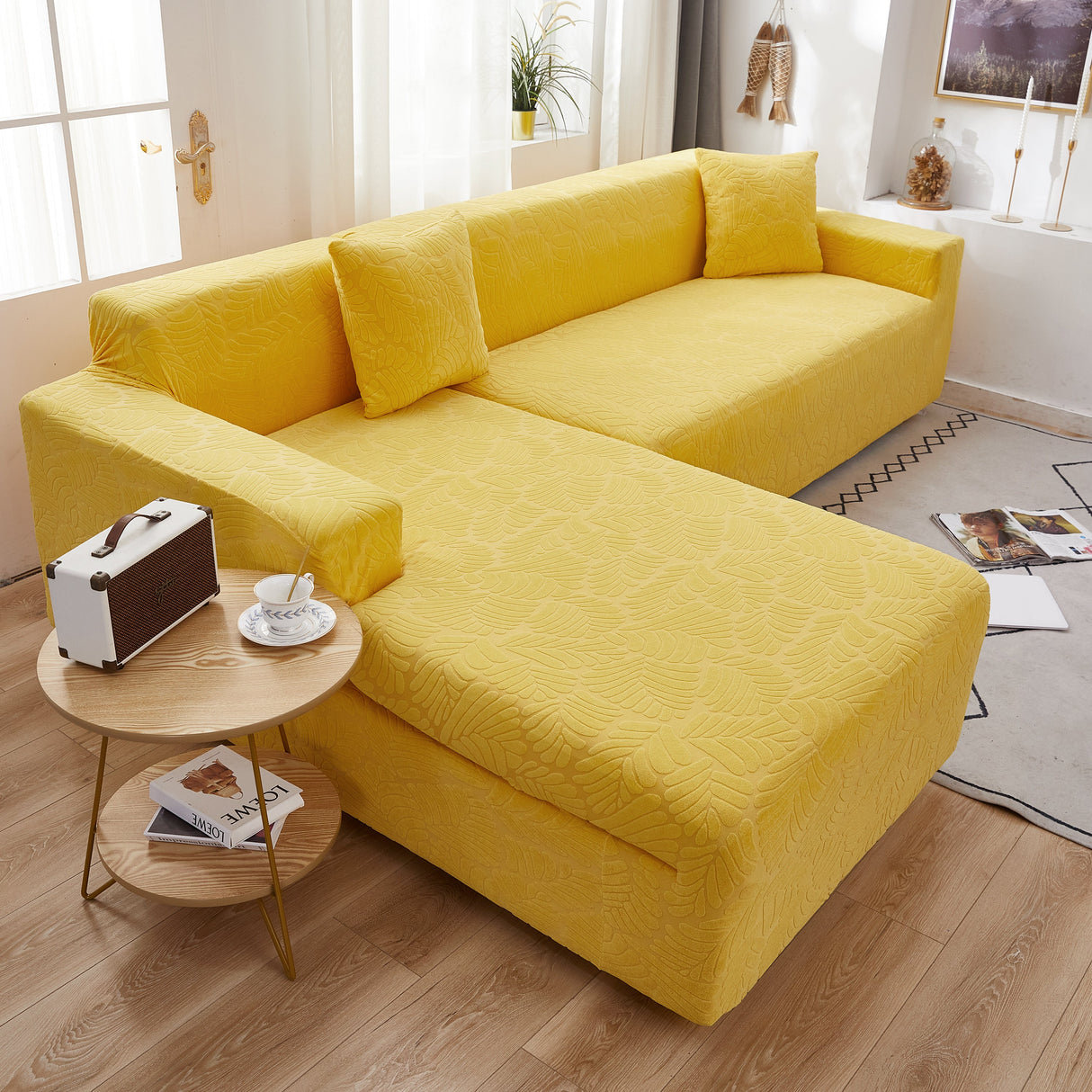 Stretch Couch Covers for 1/2/3/4/5 Seater L Shape Sofa Slipcovers with Elastic Bottom for Kids