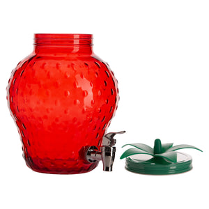 Strawberry Glass Beverage Dispenser