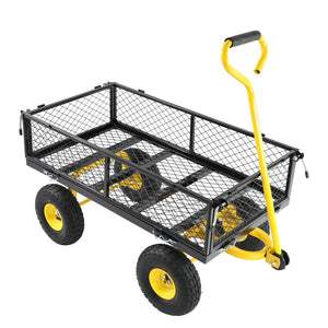 Outdoor Wagon Cart with Metal Frame - Green