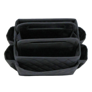 Everything Mary Collapsible Desktop Craft Caddy, Black Quilted – Polyester Craft & Art Supply Organizer with 12 Storage Compartments
