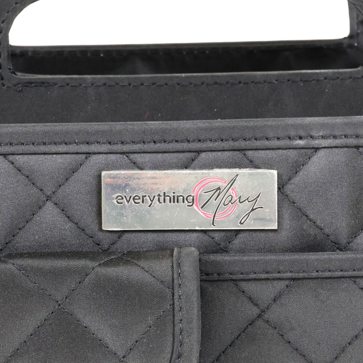 Everything Mary Collapsible Desktop Craft Caddy, Black Quilted – Polyester Craft & Art Supply Organizer with 12 Storage Compartments
