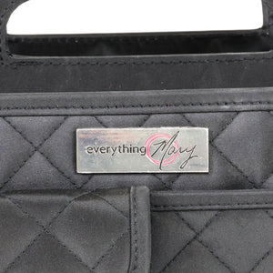 Everything Mary Collapsible Desktop Craft Caddy, Black Quilted – Polyester Craft & Art Supply Organizer with 12 Storage Compartments