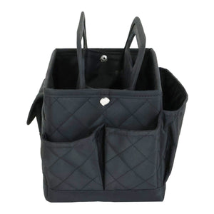 Everything Mary Collapsible Desktop Craft Caddy, Black Quilted – Polyester Craft & Art Supply Organizer with 12 Storage Compartments