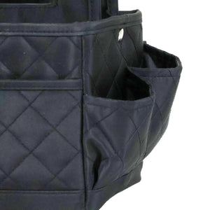 Everything Mary Collapsible Desktop Craft Caddy, Black Quilted – Polyester Craft & Art Supply Organizer with 12 Storage Compartments