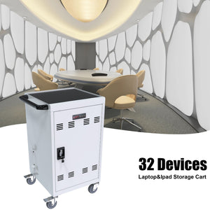 Mobile Charging Cart Station for Chromebook, Tablet and Laptop Computer with Power Strip Included