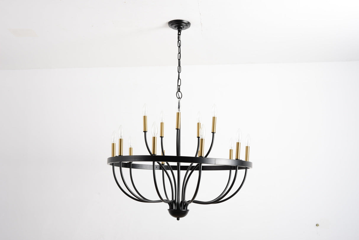 18-Light Industrial Iron Candle Chandelier