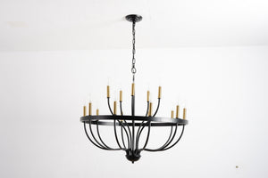 18-Light Industrial Iron Candle Chandelier