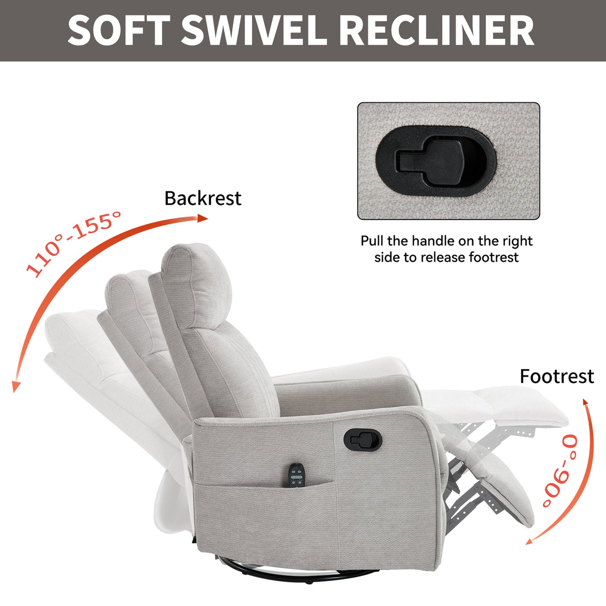 Comfortmax Swivel and Rocking Recliner