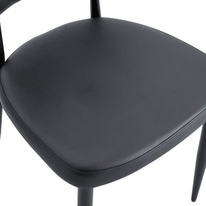 Minimalist Ergonomic Dining Chair With Curved Backres (Set of 4)