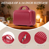 14'/20' 2 pcs ABS Spinner Wheel Luggage Set with Combination Lock and Front Opening Design