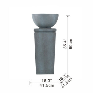 Zen Bowl Water Fountain Outdoor Bird Feeder and Garden Feature