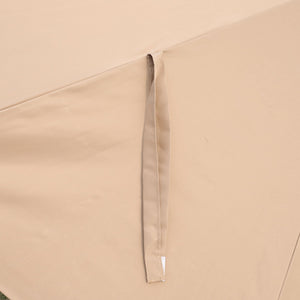 Double- Sided Outdoor Market Umbrella With Lights And Base