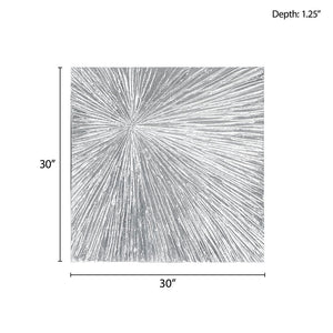 Silver Luster™ — Signature Sunburst Hand-Painted Dimensional Resin Wall Art