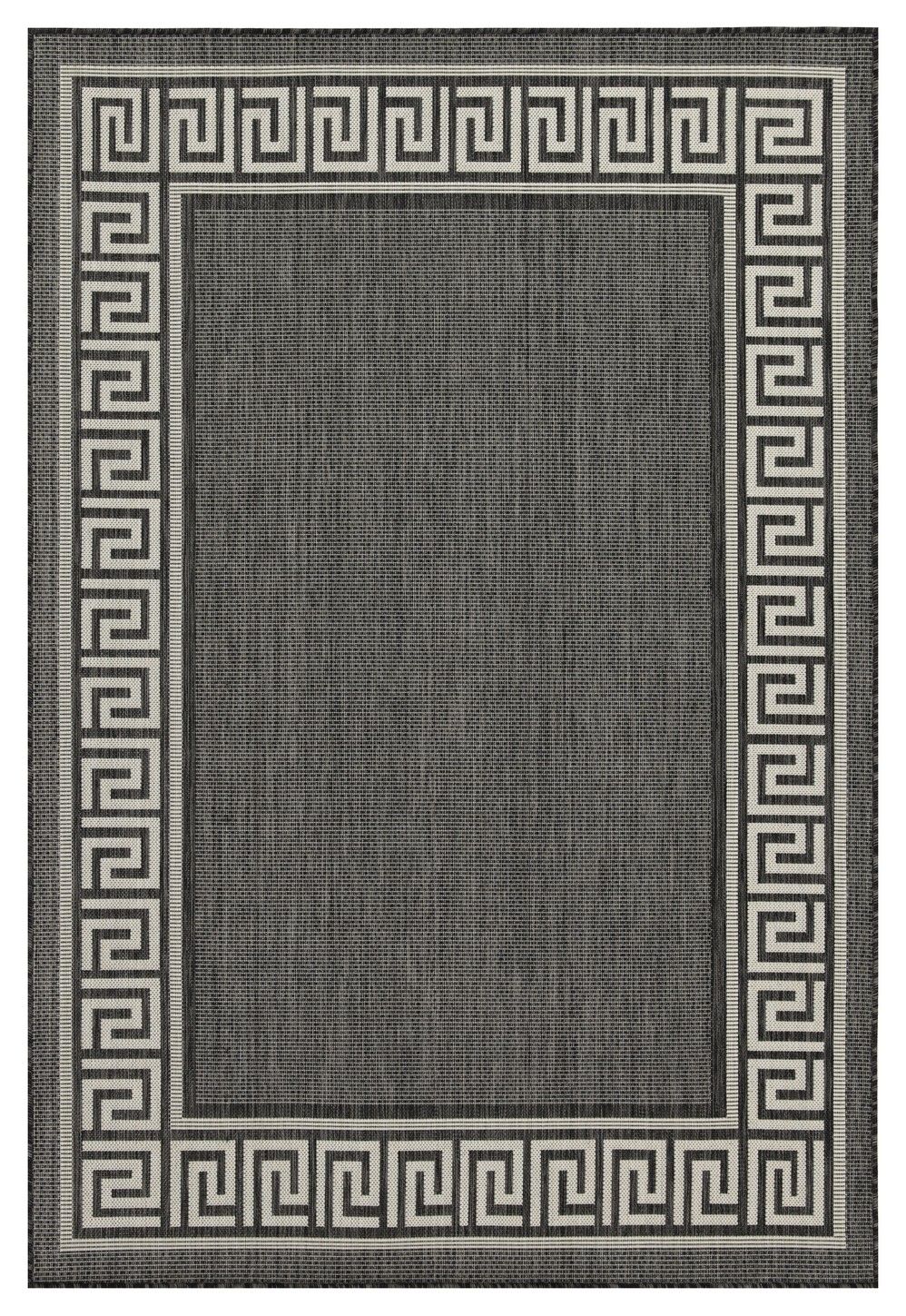 Sunshine - 5'3" X 7'3" Polypropylene Indoor, Outdoor Area Rug - Anthracite