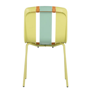 Modern Striped Blocking Single Chairs, Waterproof And Fade Resistant (Set of 4)