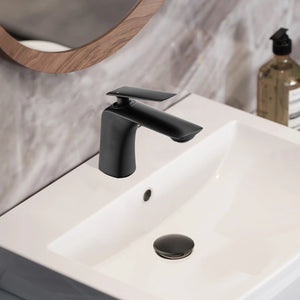 Single Hole Bathroom Sink Faucet with Pop Up Drain