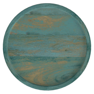Handcrafted Wooden Accent Table with Sculptural Design - Choice of Color