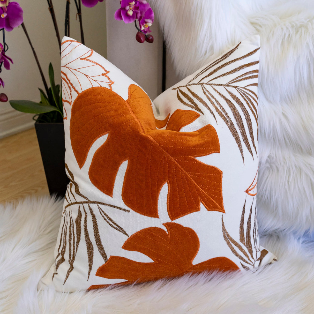 Autumn Vibes Leaf Accent Pillow - 2 Pack