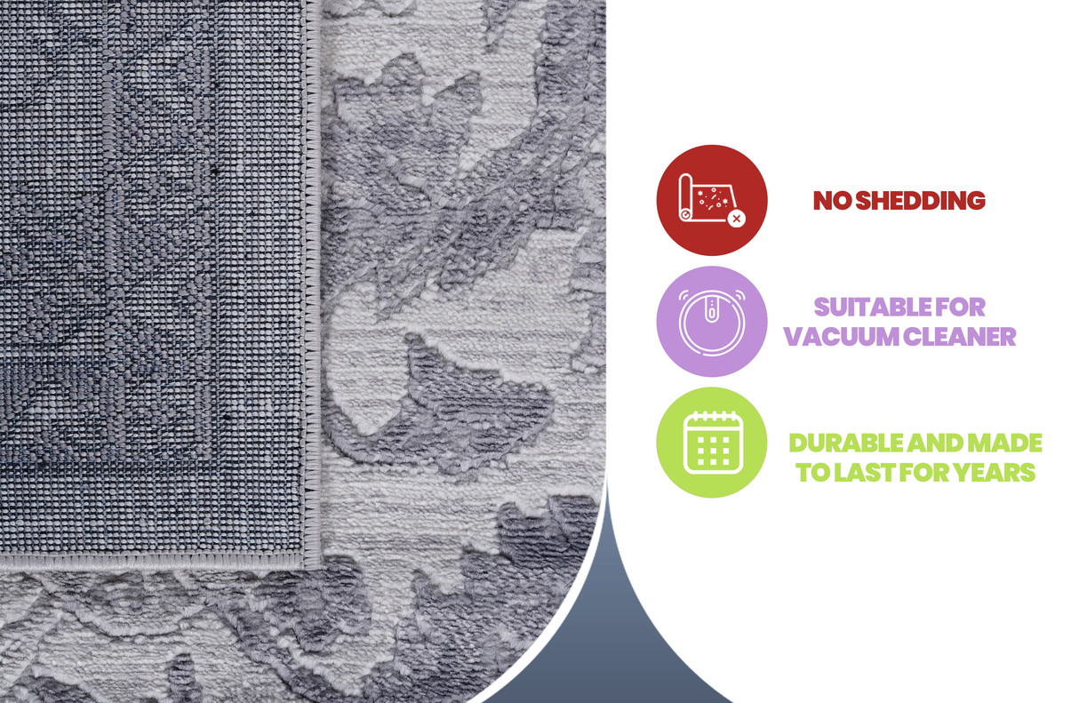 NAAR MARFI Collection Oriental Non-Shedding and Stain Resistant Area Rug