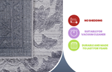 NAAR MARFI Collection Oriental Non-Shedding and Stain Resistant Area Rug