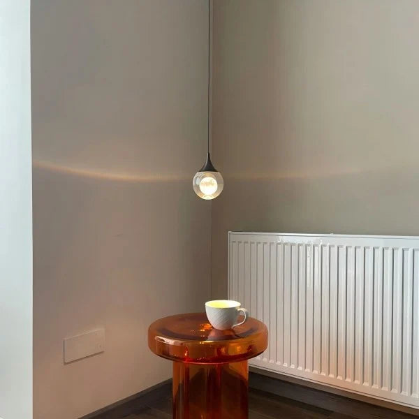 Minimalist Clear Glass Pendant Light Hanging Ceiling Fixture