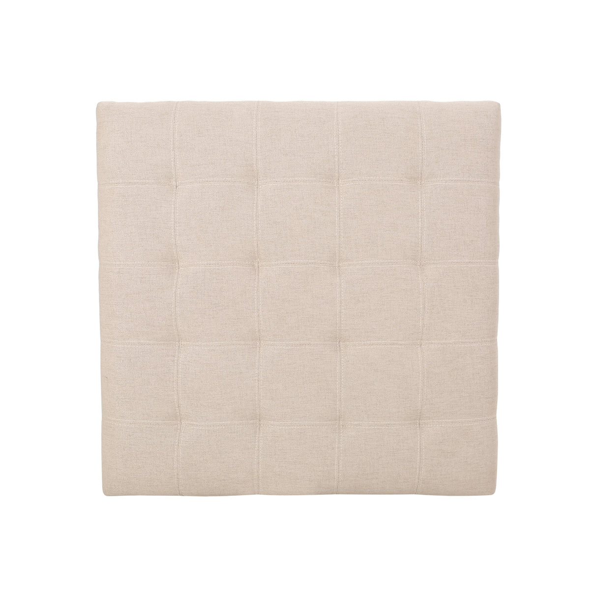 Upholstered Tufted Fabric Storage Ottoman, Wheat