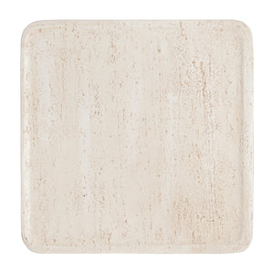 Daphne Outdoor Patio MGO Side Table Beige Travertine Finish