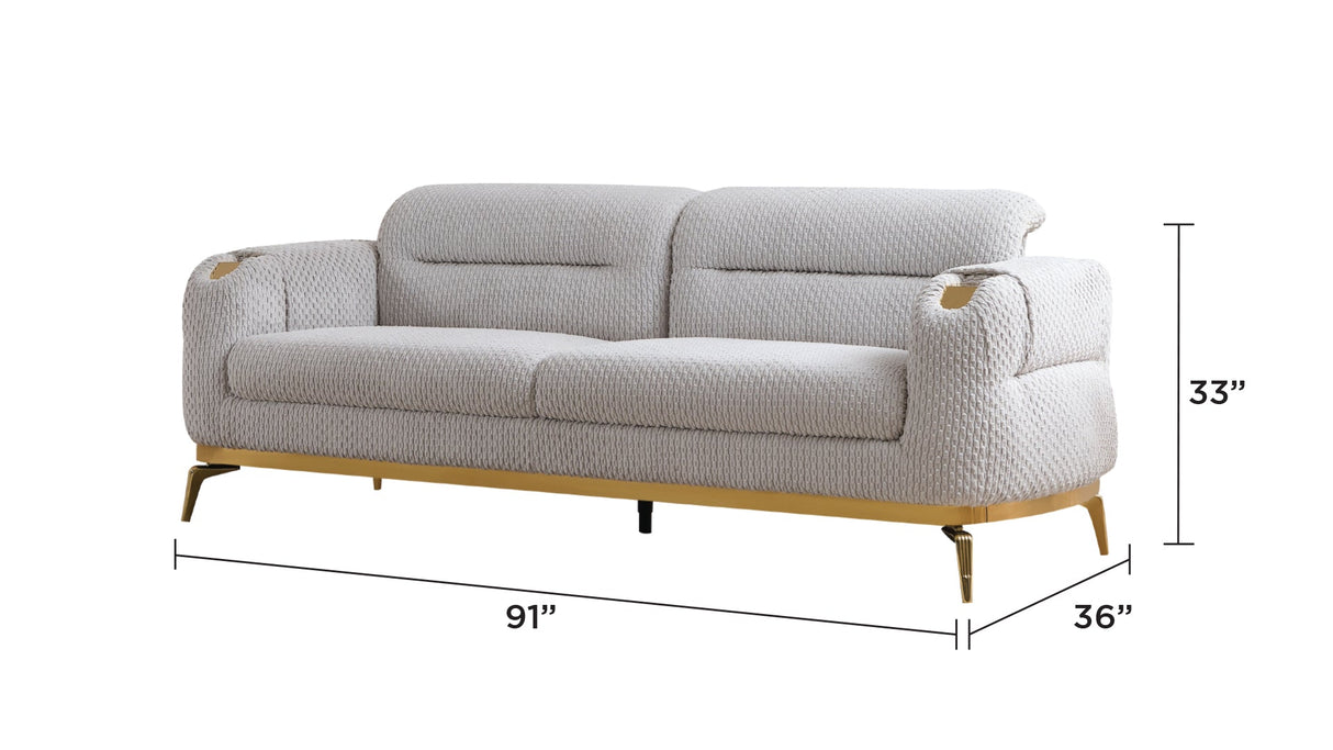Zoe Modern Style 3PC Living Room Set