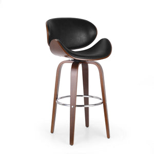 Lumos - Mid Century Modern Upholstered Swivel Barstool