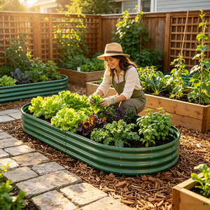 Galvanized Raised Garden Bed 8x4x1ft