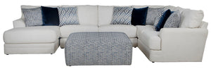 Polaris - Sectional With Comfort Coil Seating, 9 Included Accent Pillows And Included Cocktail Ottoman
