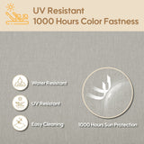 Set of 3 Outdoor Loveseat Cushion Set 48 x 24 Inch, Waterproof & Fade-Resistant