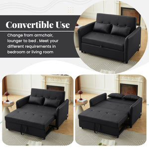 Convertible Sleeper Sofa Bed With 3 USB Ports