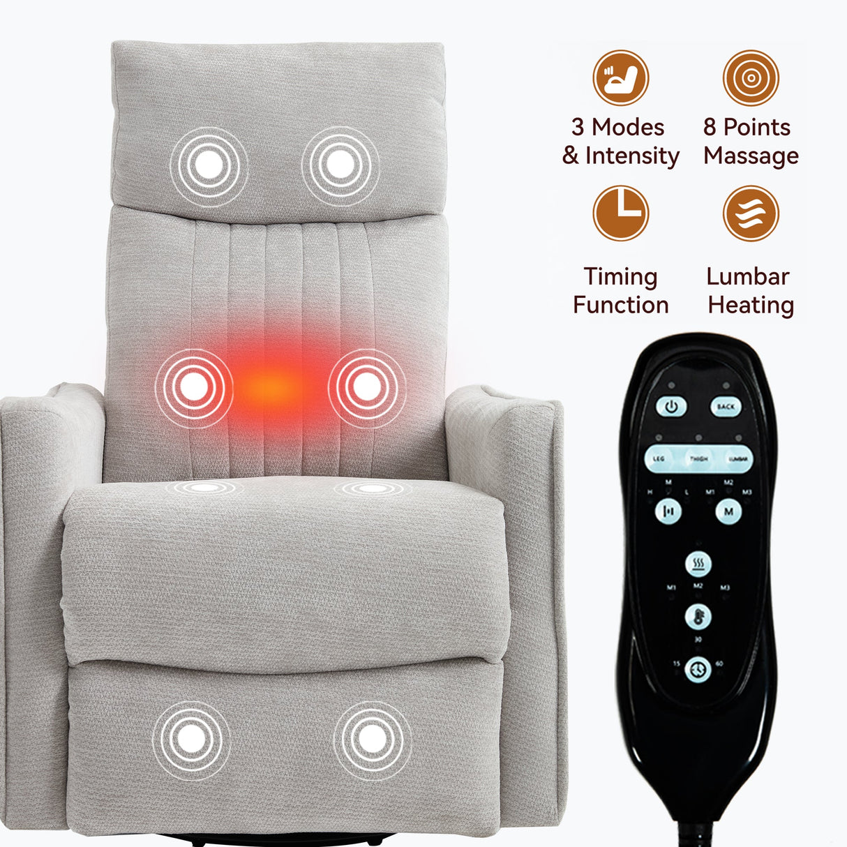 Comfortmax Swivel and Rocking Recliner
