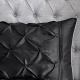 7 Piece Tufted Comforter Set Black King