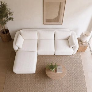 Fully Sponge Compressed Sectional Sofa