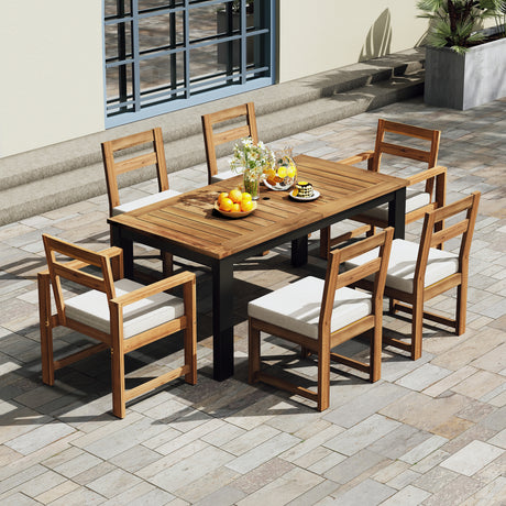 7-Piece-Acacia-Wood-Patio-Table-and-Chairs-Set-for-6-Outdoor-Dining-Sets
