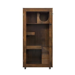 Basia Indoor Rubber Wood Cat Cabinet