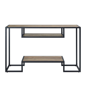 Idella Sofa Table - Rustic Oak / Black
