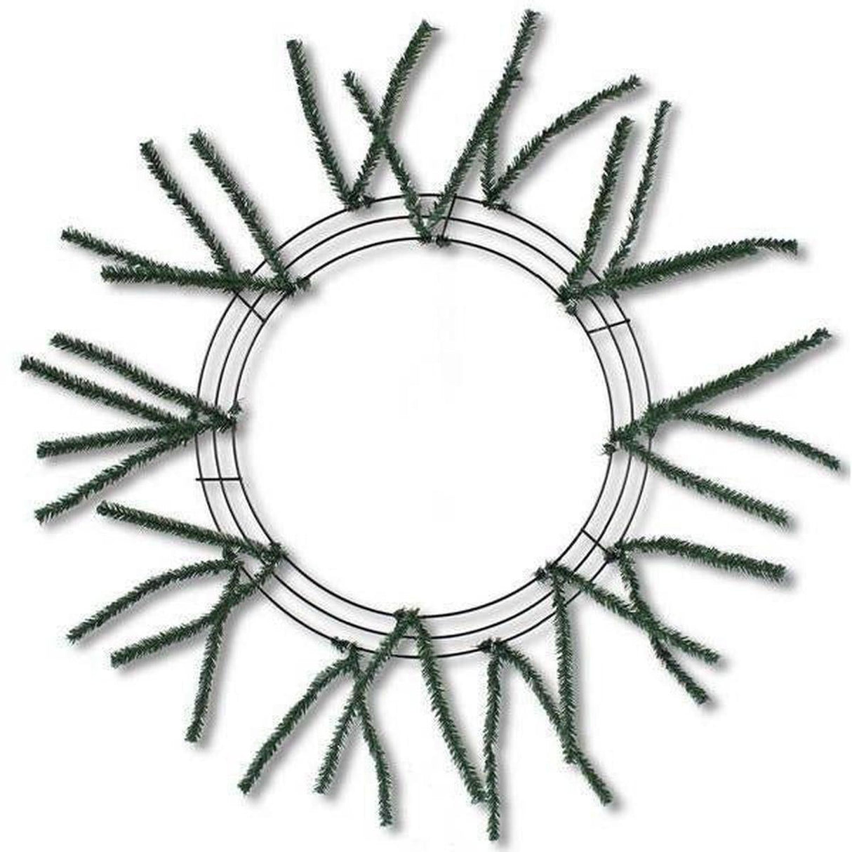 15-24" Pencil Work Wreath Form: Evergreen