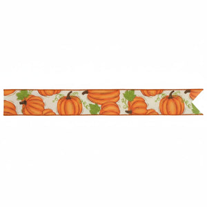 1.5" Pumpkin Patch Ribbon: Cream (10 Yards)