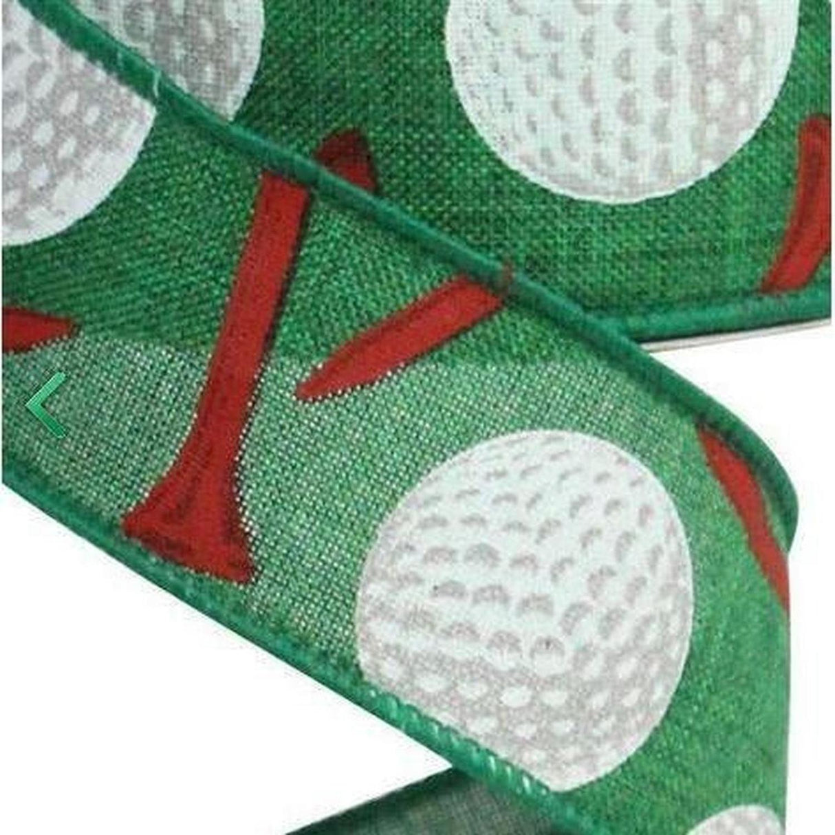 1.5" Royal Canvas Golf Balls & Tee Ribbon: Emerald Green (10 Yards)