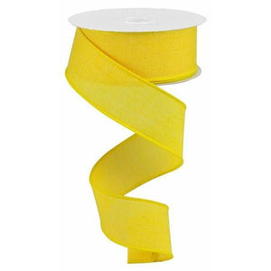 1.5" Royal Canvas Ribbon: Sun Yellow (10 Yards)