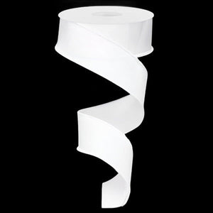 1.5" Royal Canvas Ribbon: White (10 Yards)